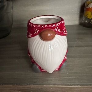 Pottery barn Red and White Gnome Mug